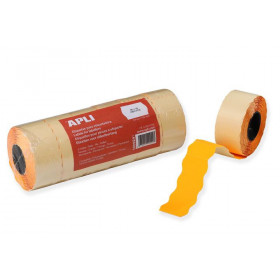 6 rouleaux étiquettes orange fluo permanente 26 x 16 mm pour étiqueteuse