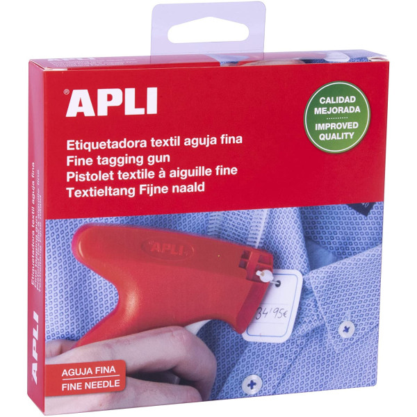 Pistolet textile à aiguille fine pour étiqueter vêtements fins délicats Apli