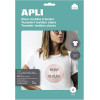 10 feuilles de papier transfert pour vêtements clairs A4 Apli