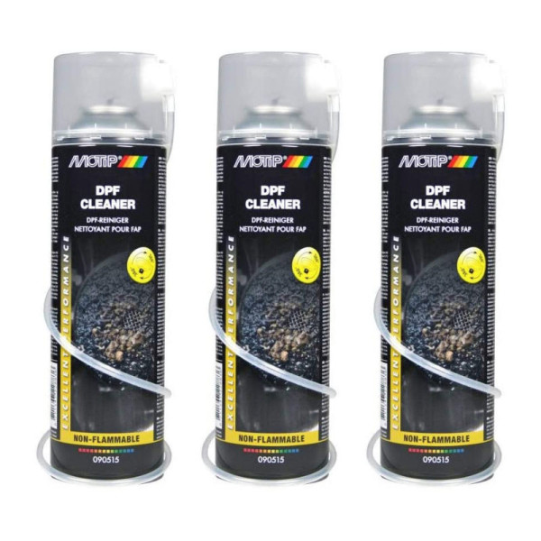 Lot de 3 bombes aérosol nettoyant FAP diesel 500ml - Motip