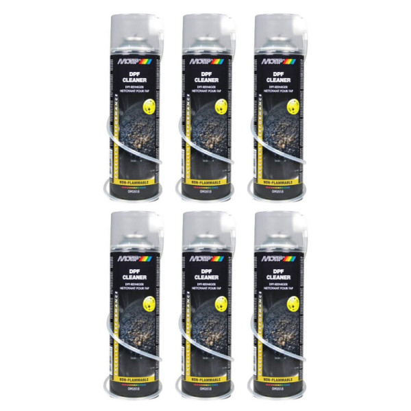 Lot de 6 bombes aérosol nettoyant FAP diesel 500ml - Motip