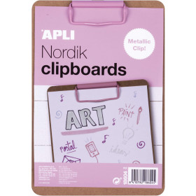 Porte bloc A5 rose pastel Apli Nordik