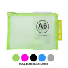 Pochette protège document en nylon A6 assortiment couleur Apli Zipper Bags