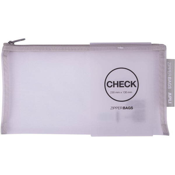 Pochette protège document en nylon chéquier assortiment couleur Apli Zipper Bags