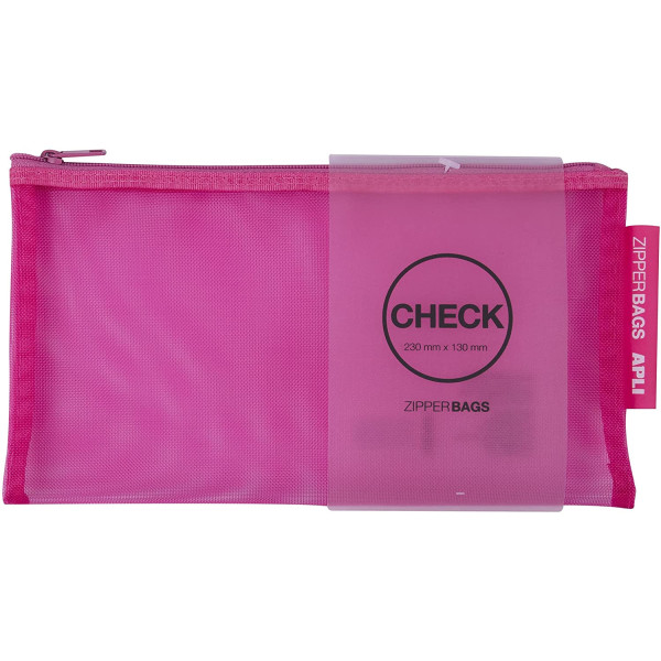 Pochette protège document en nylon chéquier assortiment couleur Apli Zipper Bags