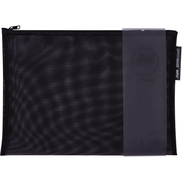 Pochette protège document en nylon A4 assortiment couleur Apli Zipper Bags