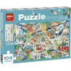 Puzzle enfant 104 pièces thème ville Apli Kids