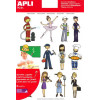 Gommettes thème les métiers repositionnable Apli Kids