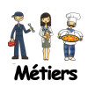 Gommettes thème les métiers repositionnable Apli Kids