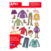 Gommettes thème les vêtements repositionnable Apli Kids