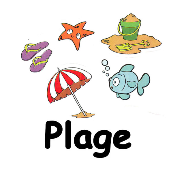 Gommettes thème la plage repositionnable Apli Kids