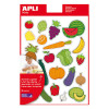 Gommettes thème fruits et légumes repositionnable Apli Kids