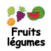 Gommettes thème fruits et légumes repositionnable Apli Kids