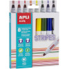 photo-Feutres de coloriage - Double et triple pointes - 8 couleurs - Apli Kids