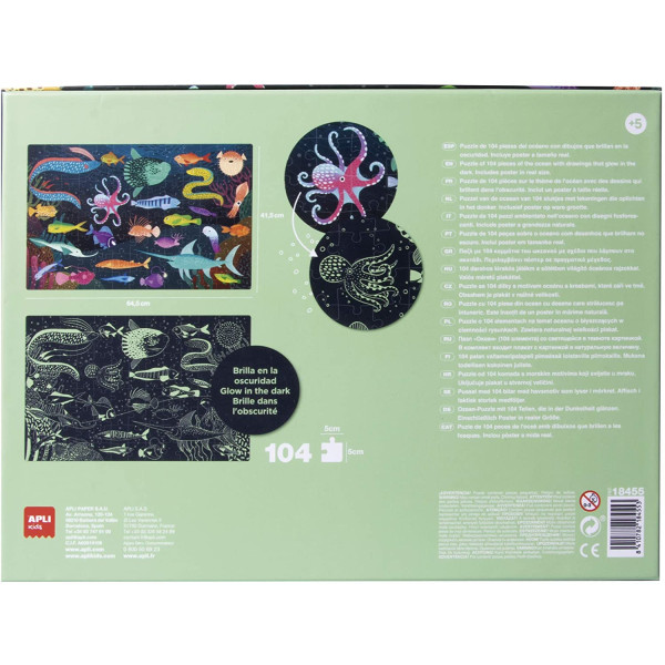 Puzzle - Enfant - 104 pièces - L'océan - Apli Kids