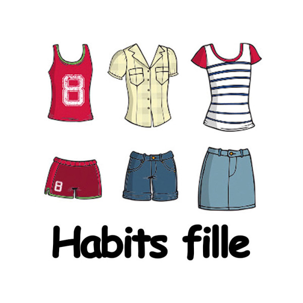 Gommettes thème vêtements habits fille repositionnable Apli Kids