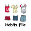 Gommettes thème vêtements habits fille repositionnable Apli Kids