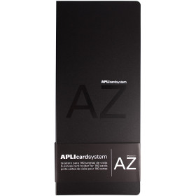 Porte-cartes de visite noir 160 cartes 120x275mm Apli