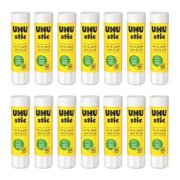 Lot 14 bâtons de colle blanche UHU 40G
