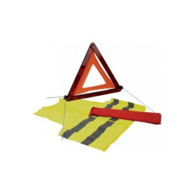 Kit de sécurité pour véhicule gilet jaune signalisation et triangle de signalisation