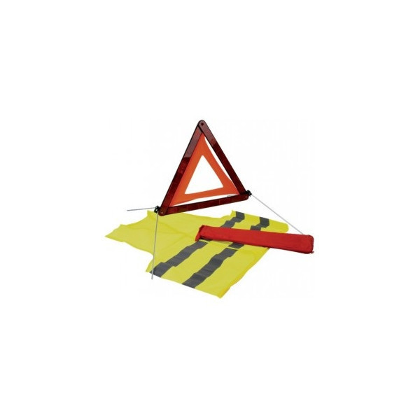 Kit de sécurité pour véhicule gilet jaune signalisation et triangle de signalisation