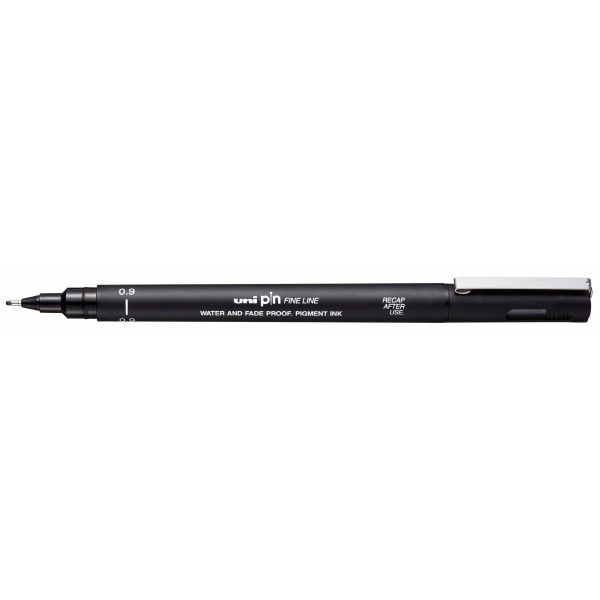 Feutre de dessin uni pin - 0.9 mm - Noir - Uni-ball