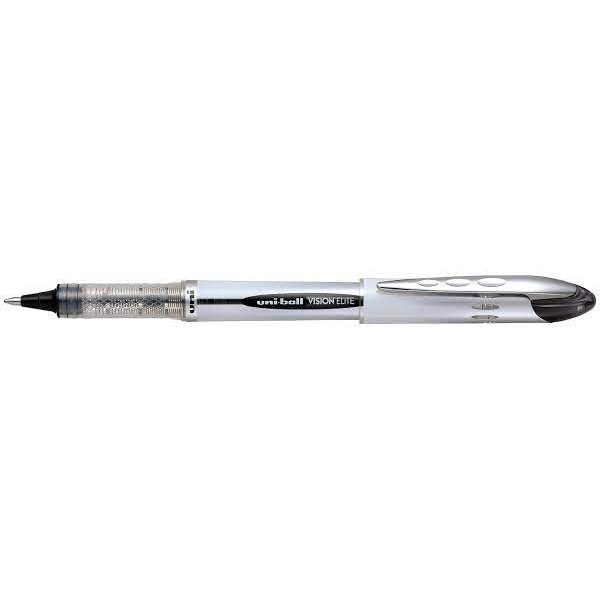 Stylo roller bille noir vision élite pointe 0,8mm Uni Ball