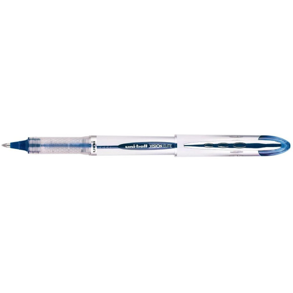 Stylo roller bille bleu vision élite pointe moyenne 0,8mm Uni Ball