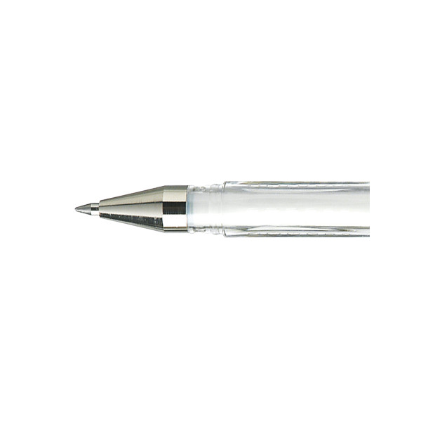 Stylo encre gel blanc pointe moyenne 0,7mm UniBall Signo