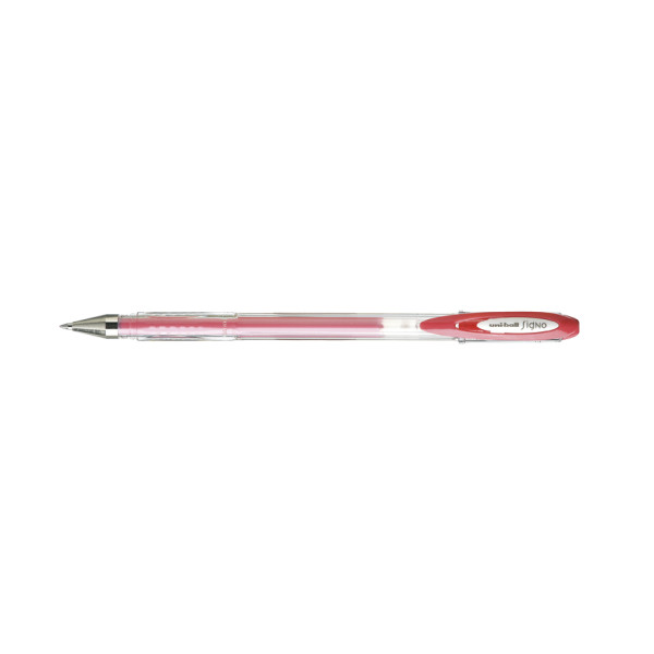 Stylo encre gel rouge pastel pointe moyenne 0,7mm UniBall Signo