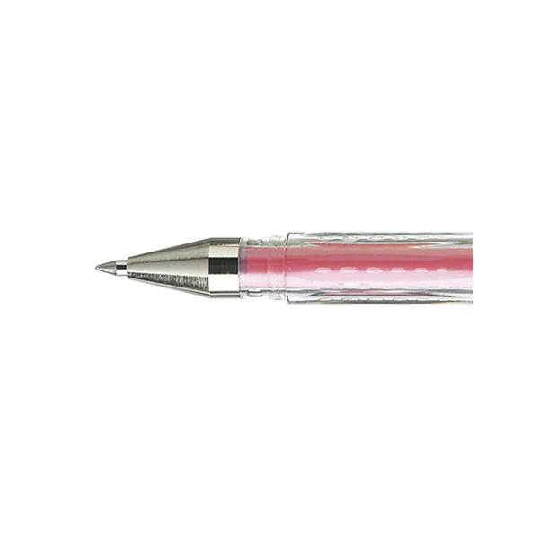 Stylo encre gel rouge pastel pointe moyenne 0,7mm UniBall Signo