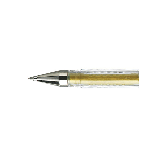 Stylo encre gel or pointe moyenne 0,7mm UniBall Signo
