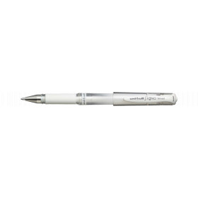 Stylo roller Uni-Ball Signo Broad Blanc métallisé