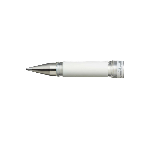 Stylo roller Uni-Ball Signo Broad Blanc métallisé