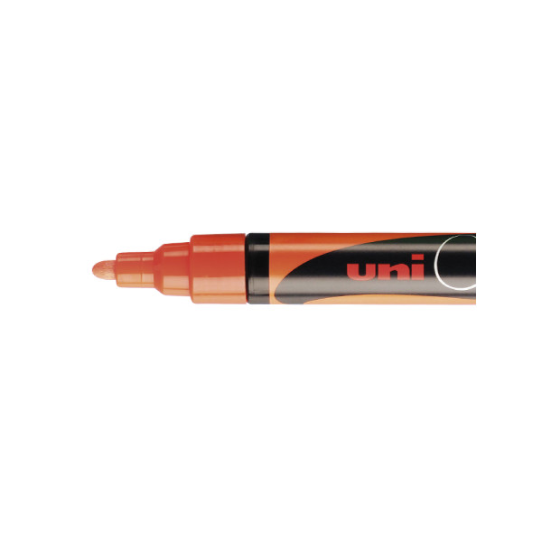 Marqueur craie Uni chalk marker Uni Ball pointe moyenne orange fluo
