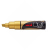 Marqueur craie Uni chalk marker Uni Ball pointe large or
