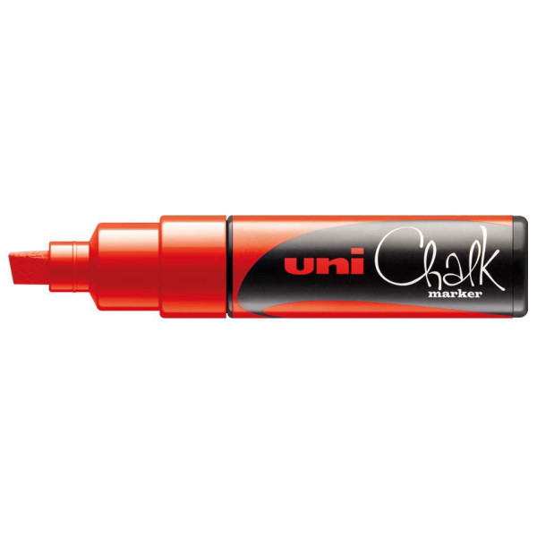 Marqueur craie Uni chalk marker Uni Ball pointe large rouge