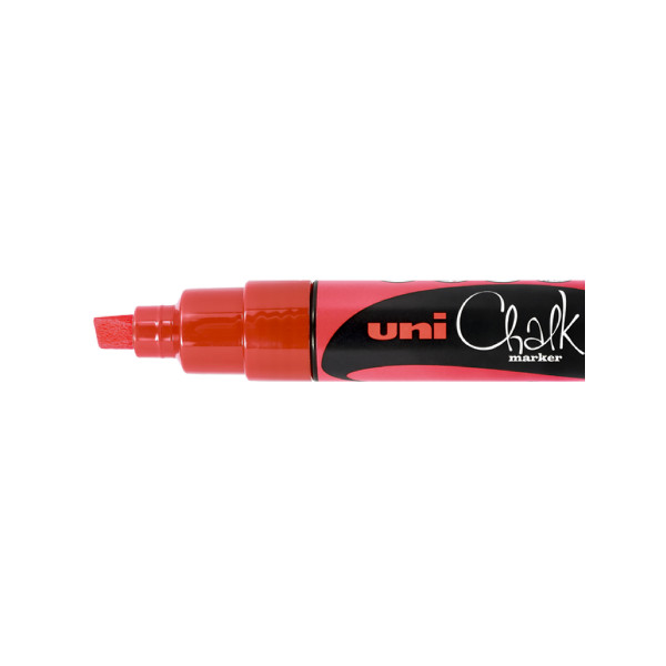 Marqueur craie Uni chalk marker Uni Ball pointe large rouge