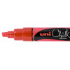 Marqueur craie Uni chalk marker Uni Ball pointe large rouge