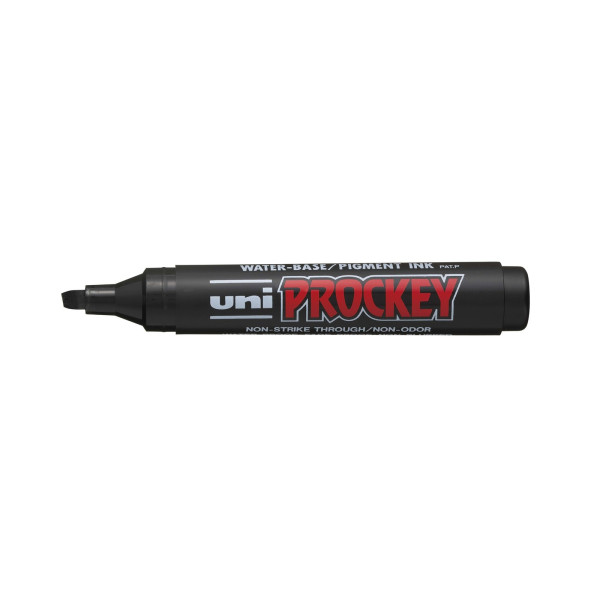 Marqueur permanent indélébile Prockey pointe biseautée noir