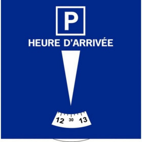 Disque de stationnement européen zone bleue