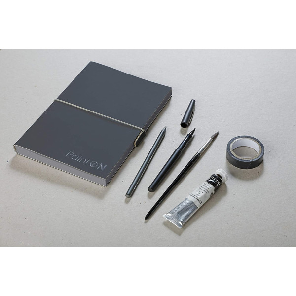 Carnet Paint On Mixed Media A5 - 64 Pages - 250G - Gris - Clairefontaine