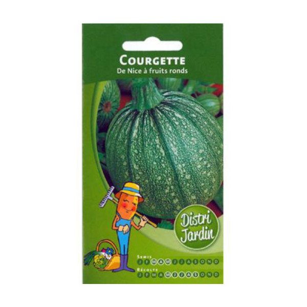 Sachet de graines de courgette de Nice à fruits ronds