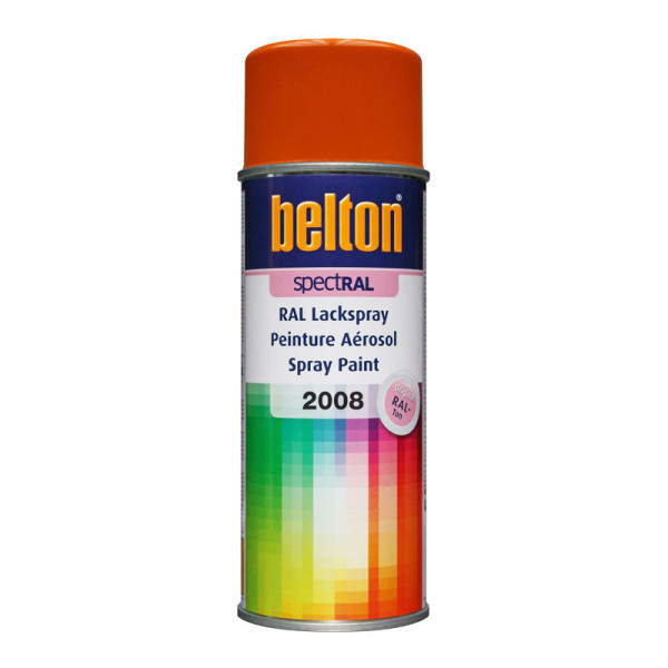 Bombe de peinture Belton Spectral RAL2008 Orangé rouge clair 400ml