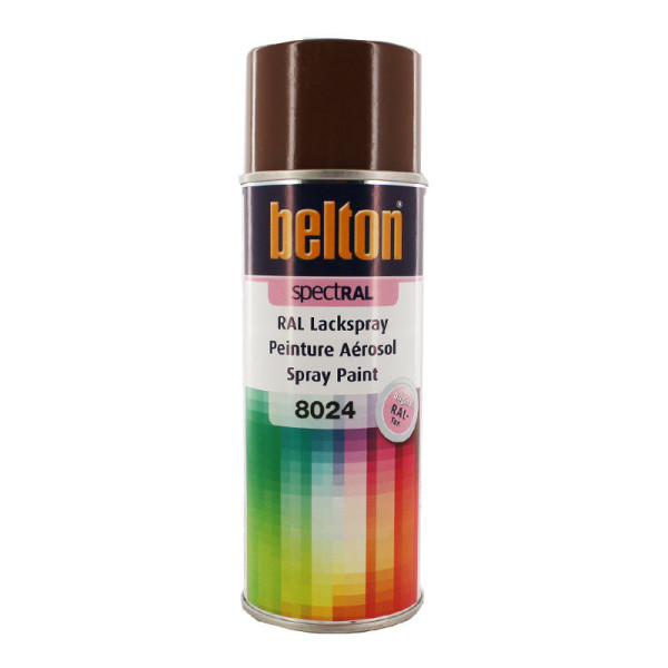 Bombe de peinture Belton Spectral RAL8024 Brun beige 400ml