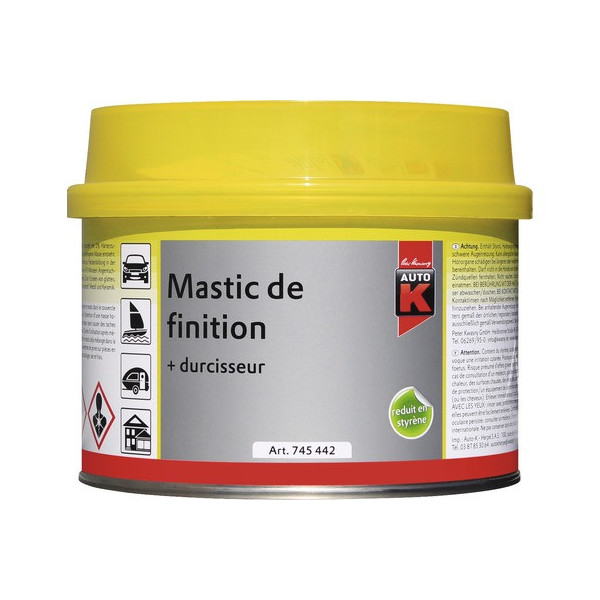 Mastic de finition carrosserie auto pot 1kg Auto K