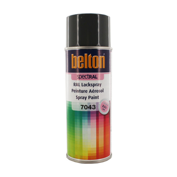 Bombe de peinture Belton Spectral RAL7043 gris signalisation 400ml