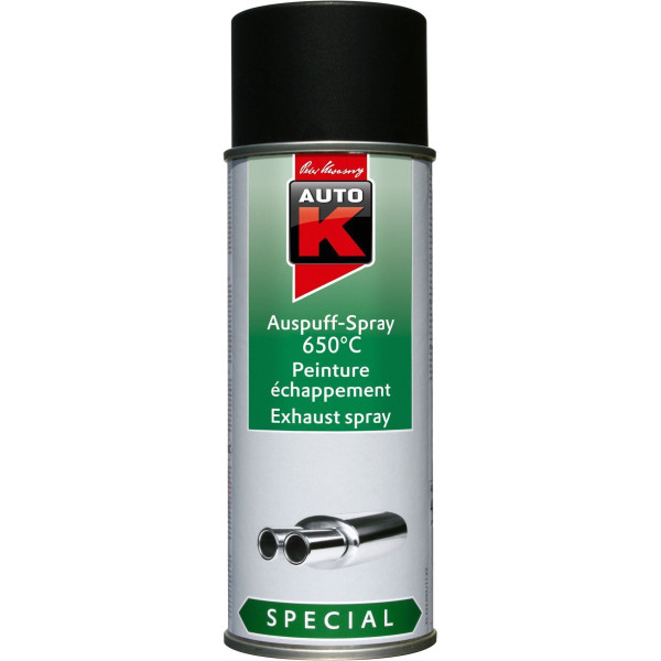 Bombe de peinture pour échappement de voiture moto Auto K 400ml noir