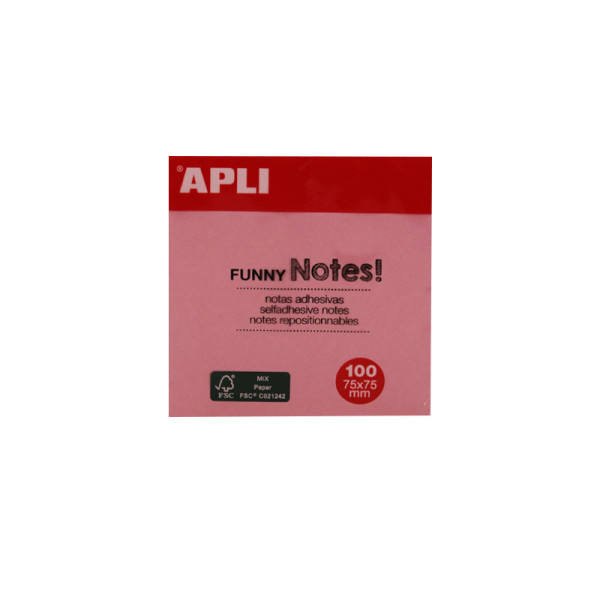 Bloc Notes 75x75mm - Rose pastel - Apli 19082