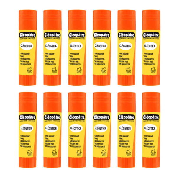 Lot de 12 bâtons de colle Cléostick - 21G - Cléopâtre